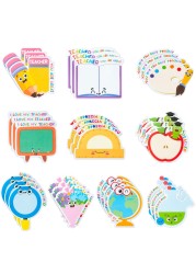 Xqumoi 30 Pack Teacher Sticky Notes - Teacher Notepads Book Pencil Ruler Shaped Set Self Sticky Writing Memo Pads Page Marker for Teacher Appreciation Gift Back to School Supplies Office Supplies