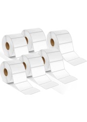 6000 Thermal Labels Permanent Adhesive Size 60mm x 40mm Label Sticker Paper Replacement Barcode Sticker 1000/Roll