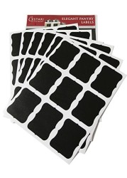 Cestari Premium Large Chalkboard Labels Erasable Decorative Stickers Set of 54 Reusable Jar Labels Stylish Organization Wedding Decor Crafts Canister Sticker Labels
