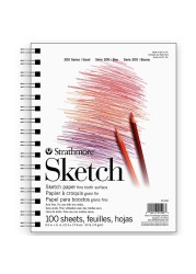 Strathmore 200 Series Sketch Pad 85x11 inch 100 Sheets Side Wire Artist Sketchbook for Drawing Illustration Art Class Students