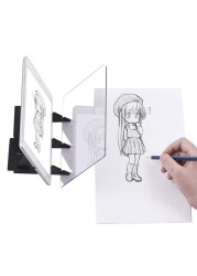 Optical Tracing Drawing Board, Portable Sketching Wizard Tool, Reflection Projector Sketch Painting Pad Copy Shadow Mirror Image Board with Stand for Artists Beginners