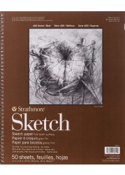 Strathmore 400 Series Sketch Pad 11x14 inch 100 Sheets Artist Sketchbook for Drawing Illustration Art Class Students