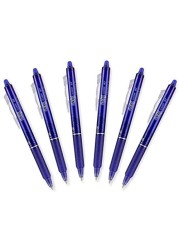 Pilot FriXion Clicker Retractable Erasable Gel Pens Fine Point Blue Ink 6 PACK