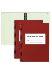 Fuyoooo 2 Pcs Computation Notebook Engineering Notebook for Drawings, Drafting, Planning, Engineering and Technical Applications, 4x4 Quad Ruled, 76 Sheets, 11-1/4 x 9-1/4 (Green)