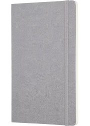 Collins Debden Clementine Grey A5 Slim Ruled Notebook - Flexible Notebook Journal with Soft Touch Leathergrain Cover, 210x126mm