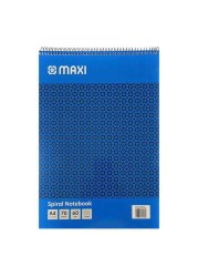Maxi A4 Spiral Ruled Notebook 70 Sheets Blue