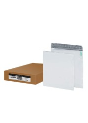 Quality Park 11 x 13 Poly Shipping Mailers 2 Expansion RediStrip Self Sealing WaterResistant Tamper Evident Recycled White 100 per Box QUA46390