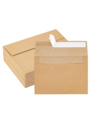 Kraft Envelopes, 50 Pack, 5 x 7 Inch, Brown Envelopes,A7 Envelopes, Card Envelopes, Kraft Paper Envelopes, Invitation Envelopes, Postcard Envelopes (Brown)