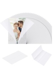 90 Pack Pre-Folded Vellum Jackets for 5x7 Invitations, Translucent Vellum Paper 5x7, 93 GSM Vellum Jackets for Envelope Liners, Invitation Paper for Weddings Birthdays Baby Showers