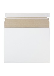 JAM PAPER Expandable Photo Mailer Envelopes with Peel &amp; Seal Closure - 10 x 7 3/4 x 1 - White - 6 Rigid Mailers/Pack