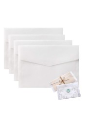 HAGBOU Envelopes for Invitation 50 Pack 49x689 Inch White Translucent Paper Wedding Envelopes Gift Card Window Envelopes Greeting Card Envelopes for Party Birthday Postcard