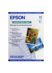 Epson A4 Archival Matte 50 Photo Papers White