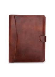 CestAntiQ Leather Padfolio Legal Pad Portfolio Organizer Handmade Full Grain Executive Notebook Binder Heavy Duty Rustic Resume Interview Folio A4 Business Document Folder for Men Women Wine