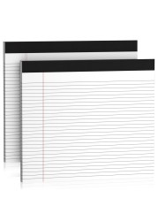 2 Pcs Note Pads 11&quot; x 9.5&quot; Legal Pads College Ruled Notepad Micro Perforated Writing Pads White Lined Paper 80GSM College Ruled Paper Pad of Paper 30 Sheets Notebook for School, To-Do Lists, Office