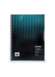 Maxi Spiral 5 Subject Notebook 200 Sheets Multicolour 11x8.5inch