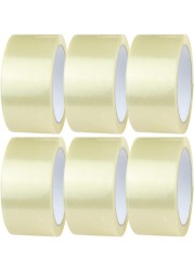 Duchic, Clear Packing Tape 2 inches x 50 yards Strong Heavy Duty Packaging Tape for Sealing Parcel Boxes, Moving Boxes Houses, Large Postal Bags, Office Supplies [6 Rolls]