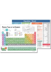 Zastic! Laminated Periodic Table of Elements Chart - 9&quot;x12&quot; Chemistry Reference Poster Chart Cheat Sheet - Study Guide for Highschool, College, SAT/AP