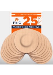 Fixi Adhesive Patches 25 Pack 3 12 Good for Libre 1 2 3 G7 Guardian Waterproof Adhesive Patches Libre Adhesive Covers PreCut The Best Fixation for Your Sensor Tan