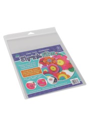 Grafix KSF6C Film Clear 85 x 11 Pack of 6 Transparent Sheets Design Your Art and Shrink It to Create Jewelry Embellishments Paper Crafts Gift Tags Ornaments and More 85x11 6 Count