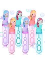 Montchi 24 Pack Mermaid Bubble Wands for Kids Bubbles Party Favors Mini Bubbles Bulk Birthday Gift Classroom Prize Mermaid Pinata Filler Goody Bag Stuffer Girl Summer Beach Little Mermaid Party Favors