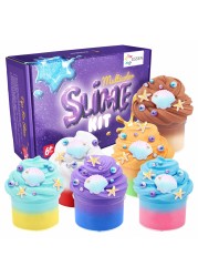 Essen 6 Butter Slime Kit, Non-Sticky And Stress Relief With Scented Super Soft Sludge Slime Toys For Kids Boys Girls Education, Art Craft Party, Birthday Gifts