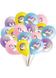 Generic 28 Pcs Unicorn Balloons, 12 Inch Latex Balloons Pack, Suitable For Unicorn Themed Decorations For Children&#39;s Birthday Parties, Multicoloured Balloons For Kids Birthday Party Decorations