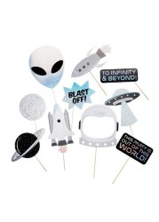 Space Party Photo Booth Props 10/Pack