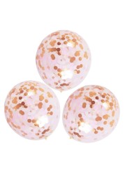 Blush Confetti Balloons Pack of 5