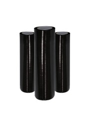 Markq [3 Rolls] Black Stretch Film Wrap - 500mm x 250m Heavy Duty Plastic Shrink Wrap for Pallet Wrap, Packing, Moving and Packaging - Cling Wrap