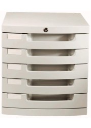 Generic 5-Drawer With Lock 5-Layer Desk Filing Cabinet File Document Holder Organizer Storage Box Eb-Osdc05