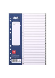 Deli PP Index Dividers A-Z 20 Sheets
