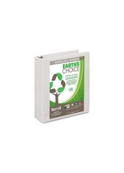 Samsill Earths Choice Biobased Durable 3 Ring View Binder 2 Inch Round Ring Up to 25 Plant Based Plastic USDA Certified Biobased White