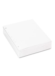 PrintWorks Professional Pre Punched Paper 7 Hole Punch Left for 2 Ring 3 Ring Binders Side Fastener File Folders 85 x 11 20 lb 500 Sheets 04342 White
