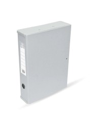 FIS Grey Color PP Rigid Box File, Plastic Sides, 210 x 330 mm - FSBFRPLGY