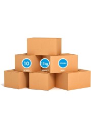 Markq [10 Pack] Small Double Wall 100% Recyclable Corrugated Cardboard Moving Boxes with 15 KG capacity, 41 x 33 x 33 cm Brown Carton for Packaging, Shipping and Storage, 5 ply