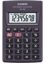 Casio HL-4A Pocket Calculator Anthracite Display 8 digits