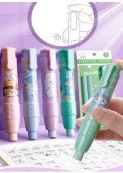 Cute Pencil Creative Stationery Retractable Rubber Stick Erasers for Kids Creative Cartoon Pattern Cute Erasers Kawaii School Supply School Office Prize Stationary 4 PCS