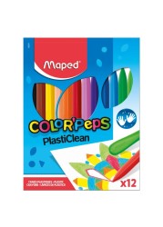Maped Color&#39;Peps Plastic Crayons 12 PCS