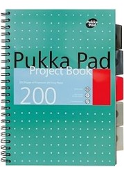 Pukka Pad 200 Pages 80GSM Metallic Project Book with 5 Subject Dividers, A4 Size
