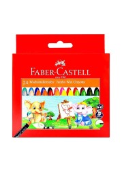 Faber-Castell Jumbo Wax Crayons Shades Multicolour 24 PCS