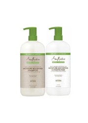 SheaMoisture Natural Infusions Hydrating and Moisture Boosting Shampoo &amp; Conditioner Set, 34 fl oz, for Wavy, Curly, Straight Hair - ComboCreations Box for Holiday Gift Sets, Christmas Gifts