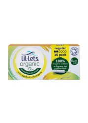 Lil-Lets Organic Non-Applicator Regular White 16 Tampons
