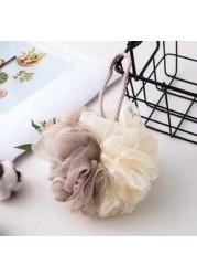 Soft Bath Sponge With Shower Mesh Foaming Loofah Exfoliating Scrubber For Shower