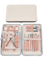 Generic Set 18 Pieces Manicure Set Stainless Steel Professional Nail Clippers Pedicure Tools For Hand Foot And Face Care