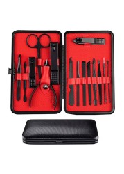 Generic 15 In 1 Professional Nail Clipper, Manicure Set, Black