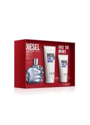 Diesel Only The Brave Edt 75 Ml+ Shower Gel 50 Ml + 100 Ml For Men