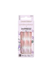 imPRESS KISS LoveShackFancy x PressOn Manicure Limited Edition Style Blushing Lavender Medium Almond Pink PressOn Nails Includes Prep Pad Mini Nail File Cuticle Stick 30 Fake Nails