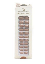 24-Piece Full Cover Press Fake Nails Nude