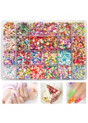 EHOPE Fake Sprinkles Fruit Nail Art Slices Clay Sprinkles Polymer Slices Faux Sprinkles DIY Nail Art Supplies Making Kit Decoration Arts Crafts for Nail Art and Cellphone Decorations (24 Styles)