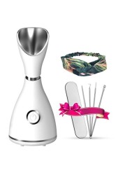 CREPOW Nano Ionic Facial Steamer,CREPOW Facial Steamer Mini Portable Warm Mist Humidifier Atomizer Sprayer Moisturizing Face Steamer for Home Sauna SPA,Pores Cleanse Clear Blackheads Acne Impurities S